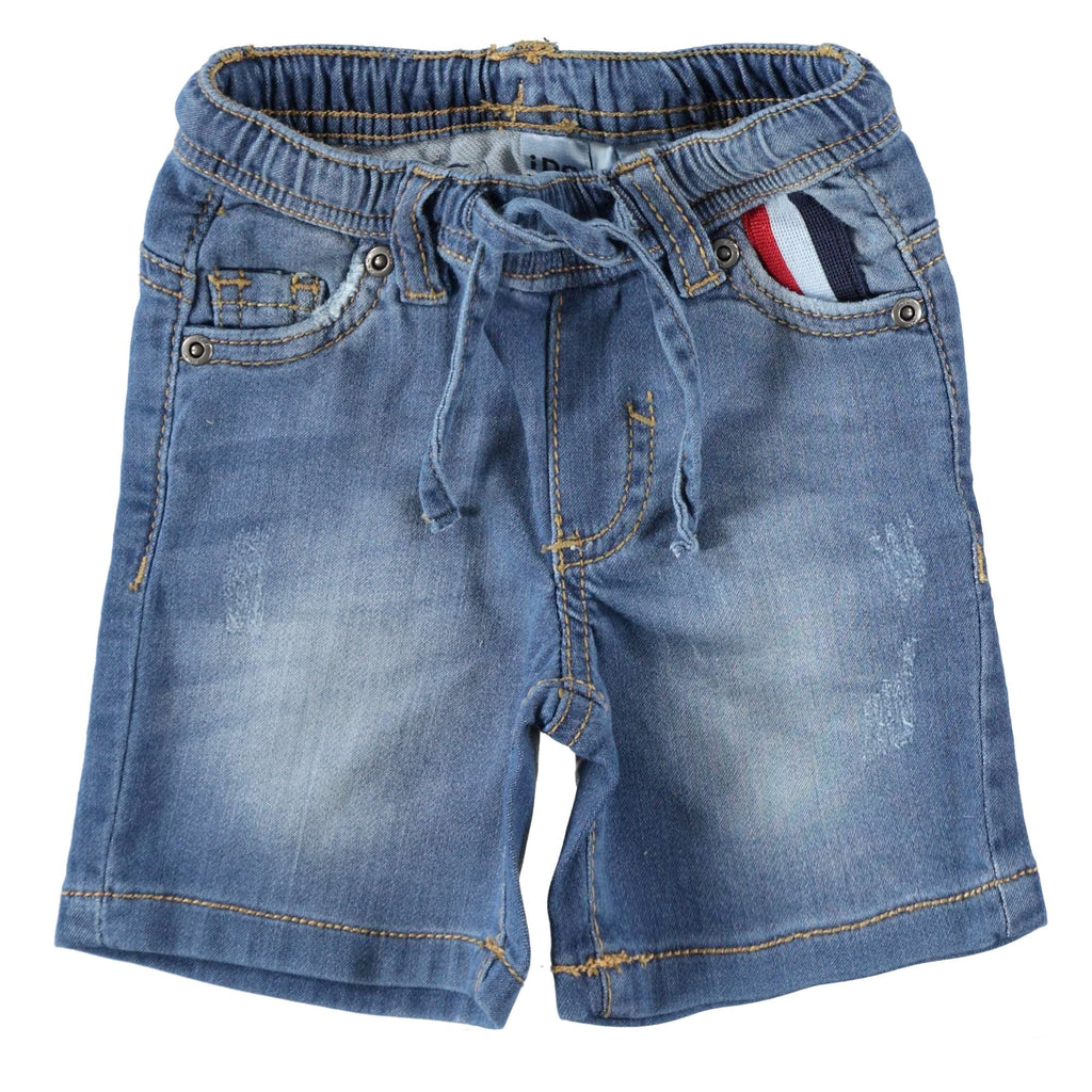 BERMUDA bambino in jeans con applicazione su tasca