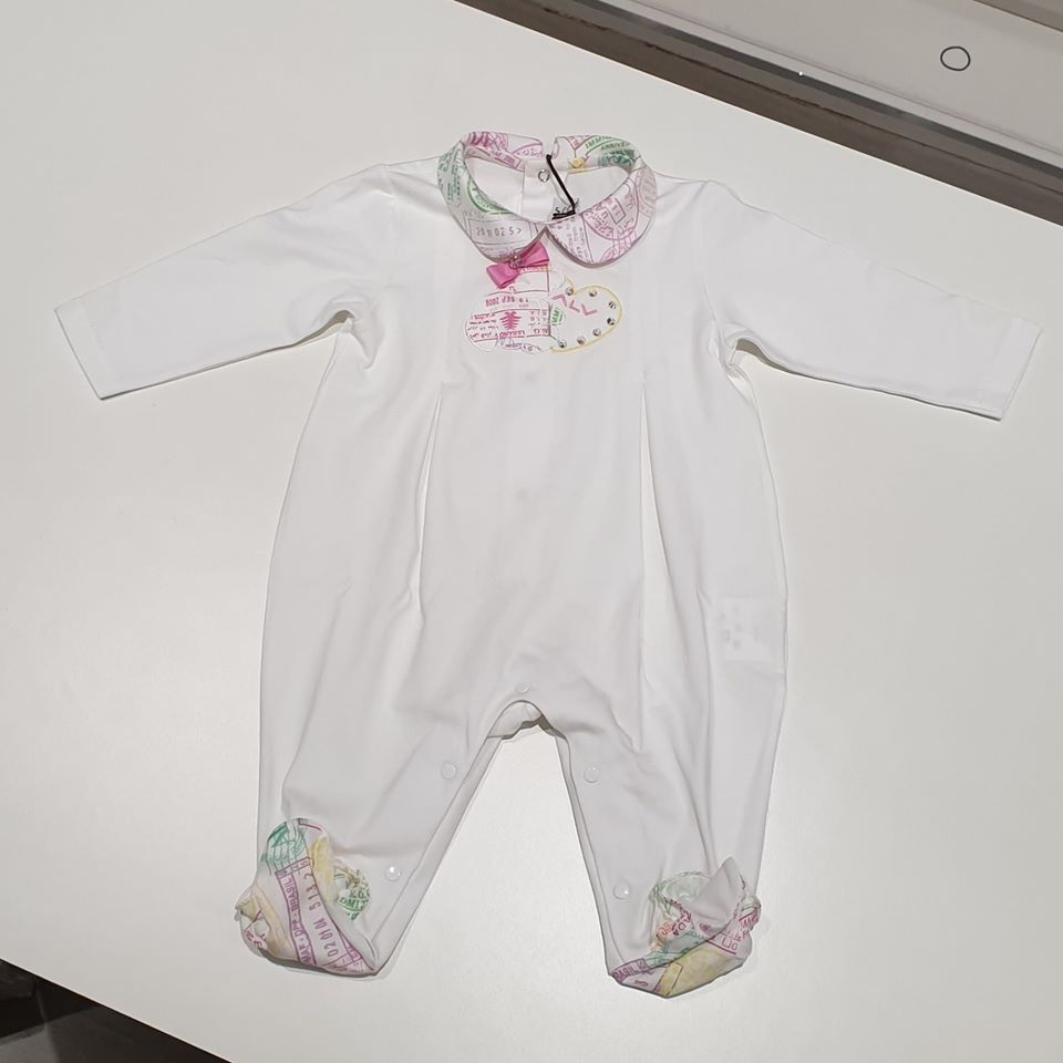 TUTINA bambina in cotone con colletto check alviero maritini e ricamo cuore con strass