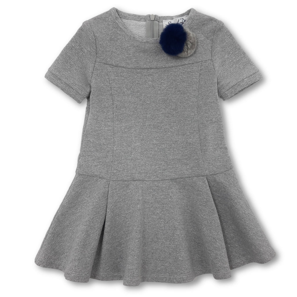 VESTITO bambina BOX laminato argento