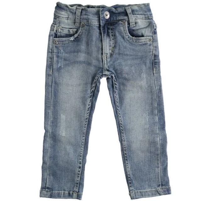 Jeans bambino linea stretta con graffi