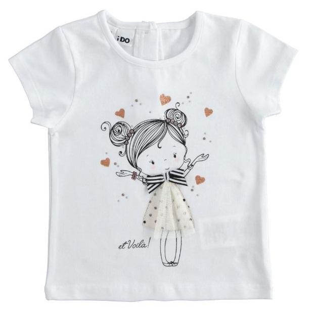 Maglia bambina con stampa bimba con gonna in tulle