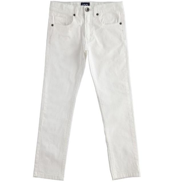 Pantalone primaverile bambino bianco linea slim