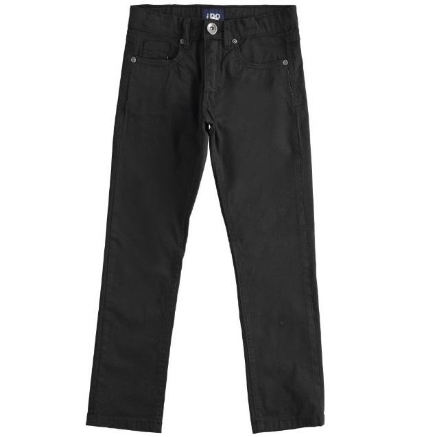 Pantalone primaverile bambino nero linea slim